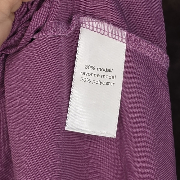 Maurices 24/7 Vneck Tank Top Soft Sandwashed Mauve Chalk Magenta Purple L - Picture 5 of 6